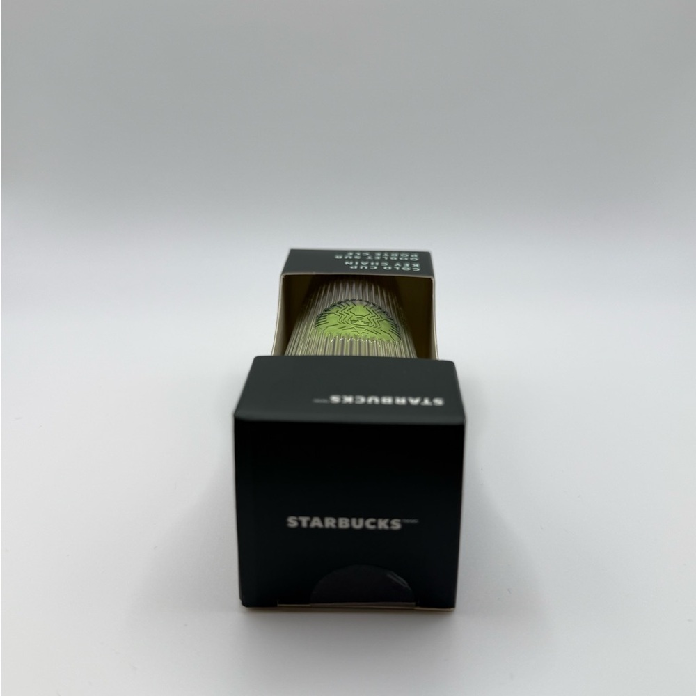 Starbucks 2025 Lime Green Purple Pleated Cold Cup Key Chain Keychain - Picture 4 of 9